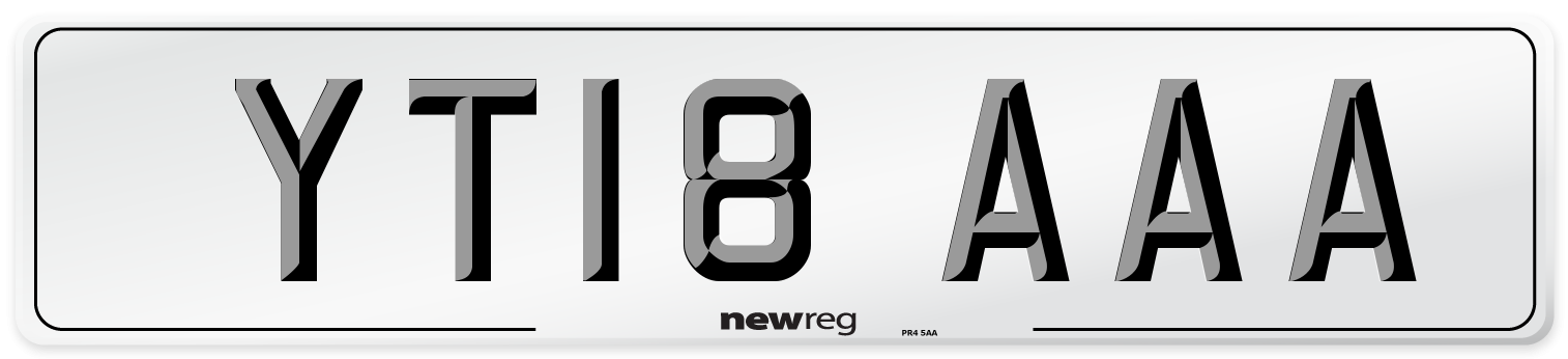 YT18 AAA Number Plate from New Reg
